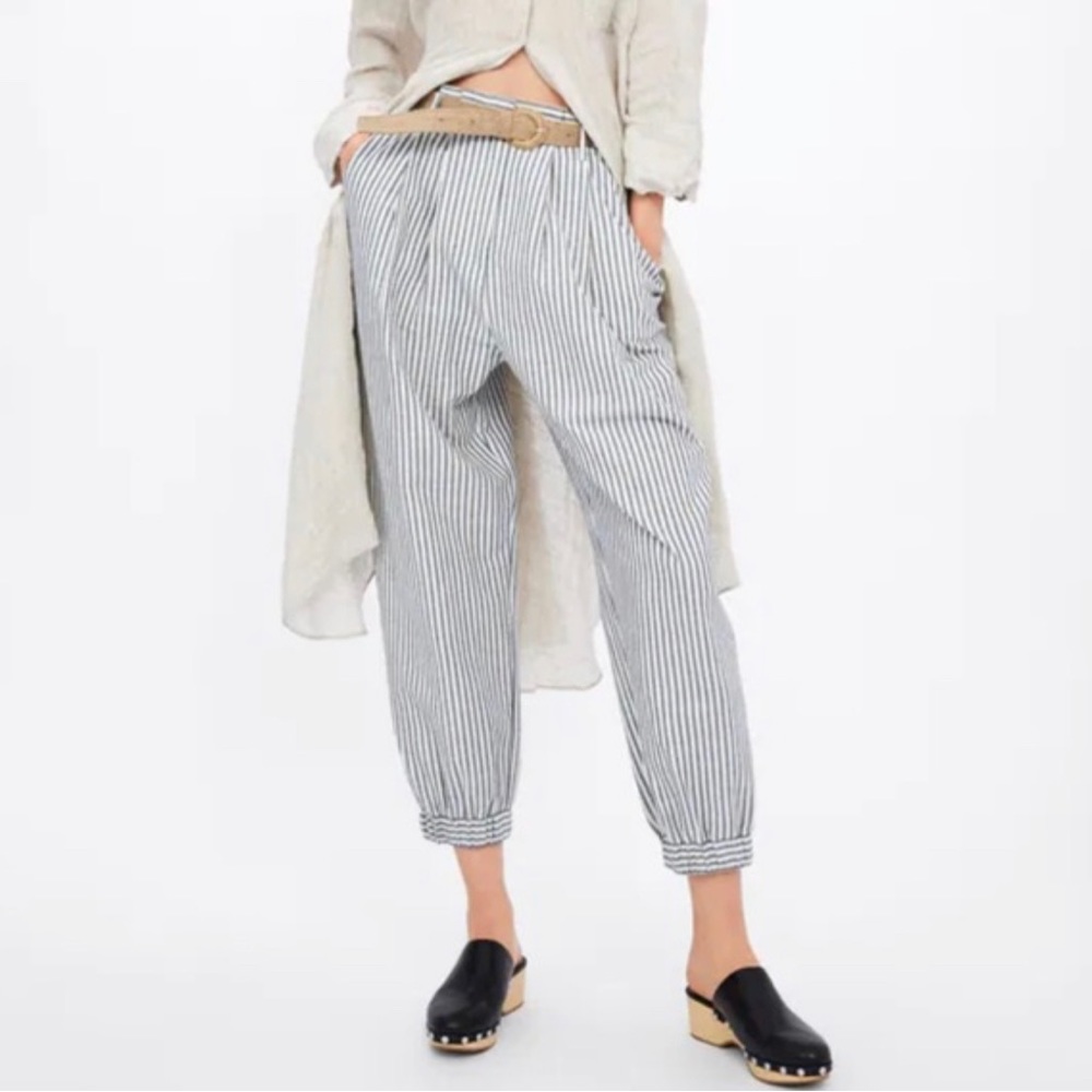 Zara | striped balloon pants